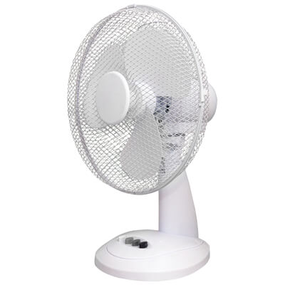 Prem-I-Air 12 (30 cm) White Oscillating Desktop Fan