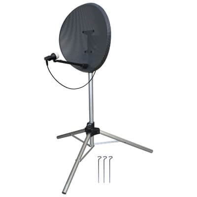 Small Height Adjustable (895-1125 mm) Silver Satellite Stand