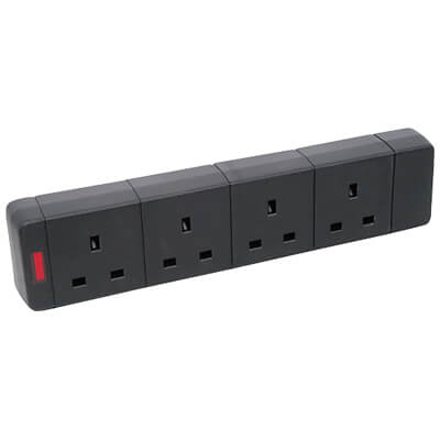 4 Gang Extension Socket with Neon Indicator