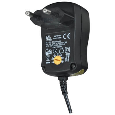 Multi-Voltage 600ma Regulated Switch Mode Power Supply Euro Plug