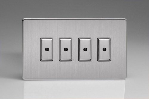 Varilight Screwless Polished Chrome Touch & Remote LED IR Dimmer Switches 