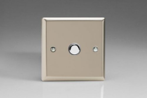Varilight V-Pro IR Series 1 Gang Slave Unit for use with V-Pro IR Master Dimmers Classic Satin Chrome Effect Finish