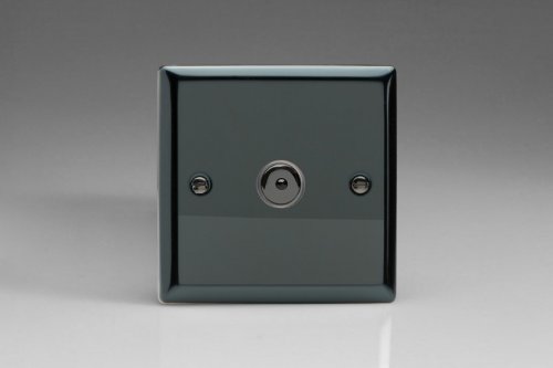 Varilight V-Pro IR Series 1 Gang 0-100 Watts Master Trailing Edge LED Dimmer Iridium Black (Gloss) Effect Finish