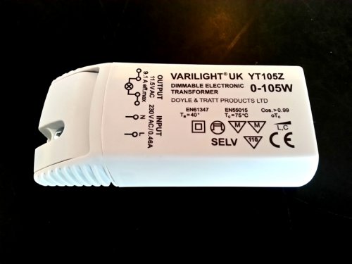 YT105Z, Varilight 105 watt transformer for low voltage circuits