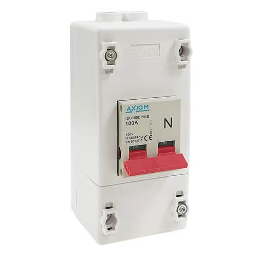 100A DP ISOLATOR C/W SAFETY ENCLOSURE