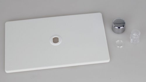 Varilight Matrix 1-Gang Double Plate Unpopulated Dimmer Kit. Screwless Premium White Plastic