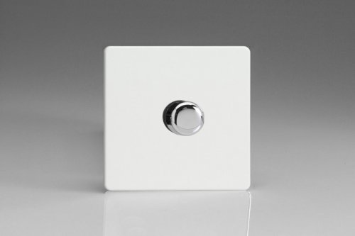 Varilight non-dimming 'Dummy' Series switch 1 Gang 0-1000 Watt Screwless Premium White Plastic